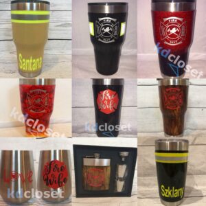 KD closet firewife custom mugs